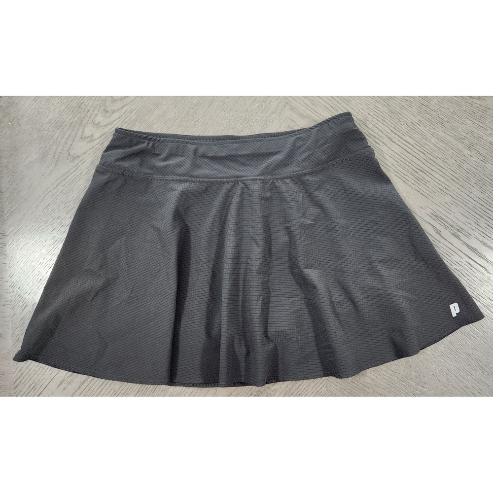 Prince Womens Athletic Tennis Skort Charcoal Gray Textured Skirt Size Medium